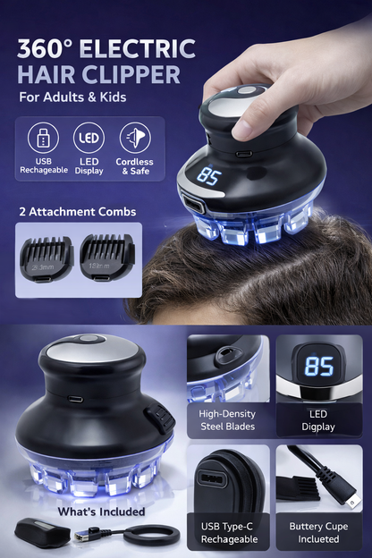 Quick Haircut Round with Length Adjustable 3-12mm Self Haircutting Kit