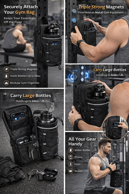Magnetic Gym Bag – Crossbody Workout Organizer