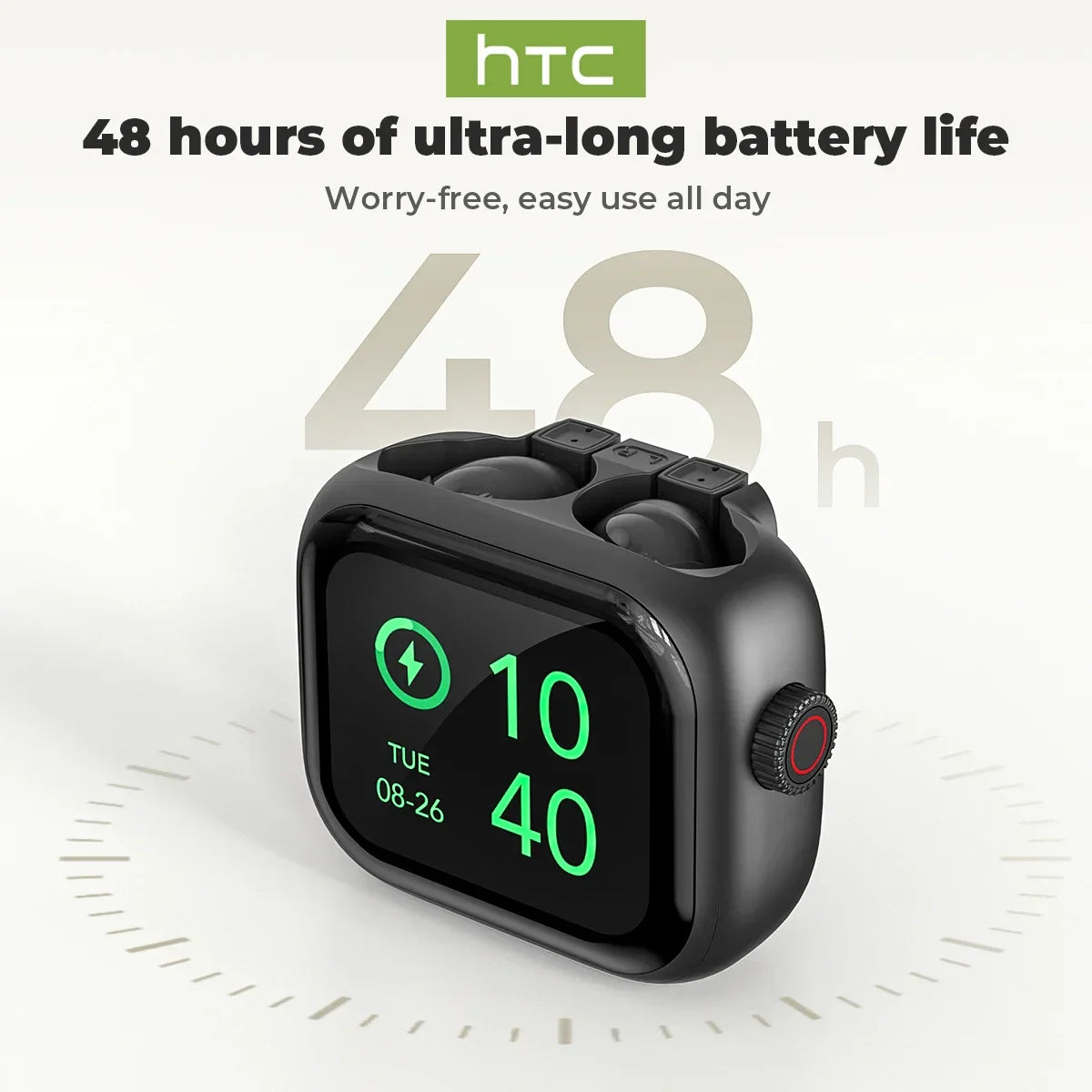 HTC NE40 AI Translator Bluetooth Earbuds - Ultra HD Touch Screen,