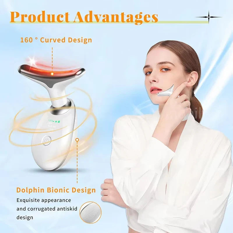 Radiant Glow Face & Neck Lifting Device - Anti-Aging Vibration Massage