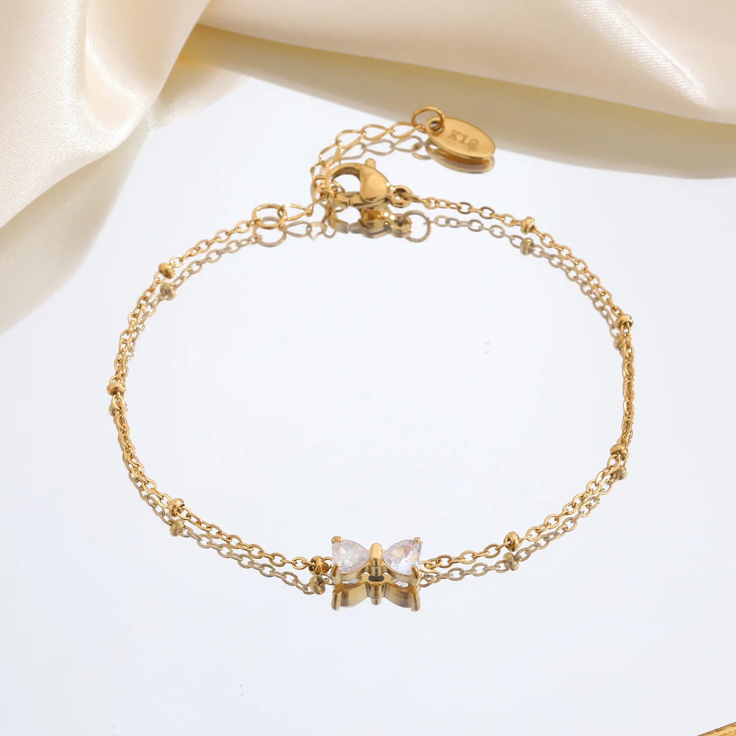Chic Zircon Bow Bracelet