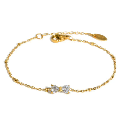 Chic Zircon Bow Bracelet