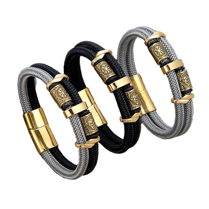 Viking Runes Rope Bracelet