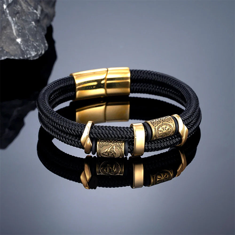 Viking Runes Rope Bracelet