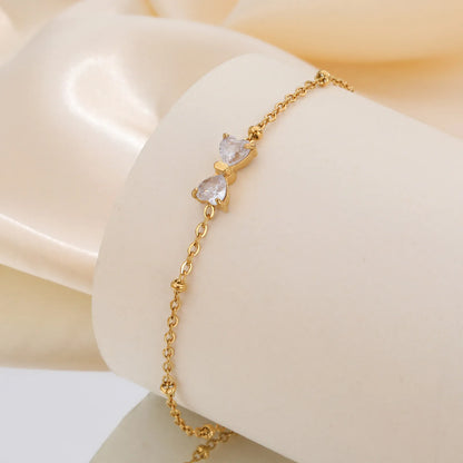 Chic Zircon Bow Bracelet