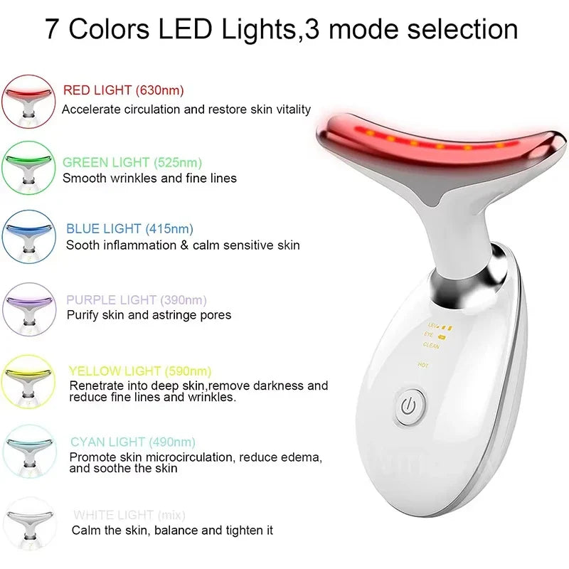 Radiant Glow Face & Neck Lifting Device - Anti-Aging Vibration Massage